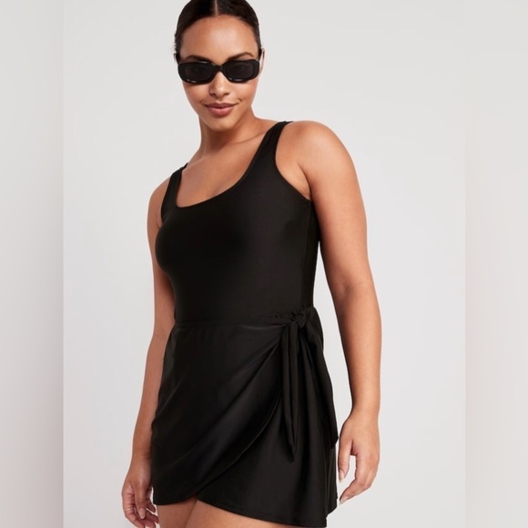 NWT! Black Wrap-Front Swimsuit Dress for Women - Multiple 💎 - Picture 3 of 8